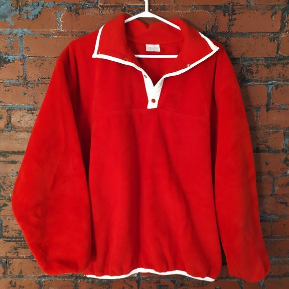 deadstock vintage synchilla-style fleece pullover Lipton Red Rose Herbal Tea - Picture 1 of 6